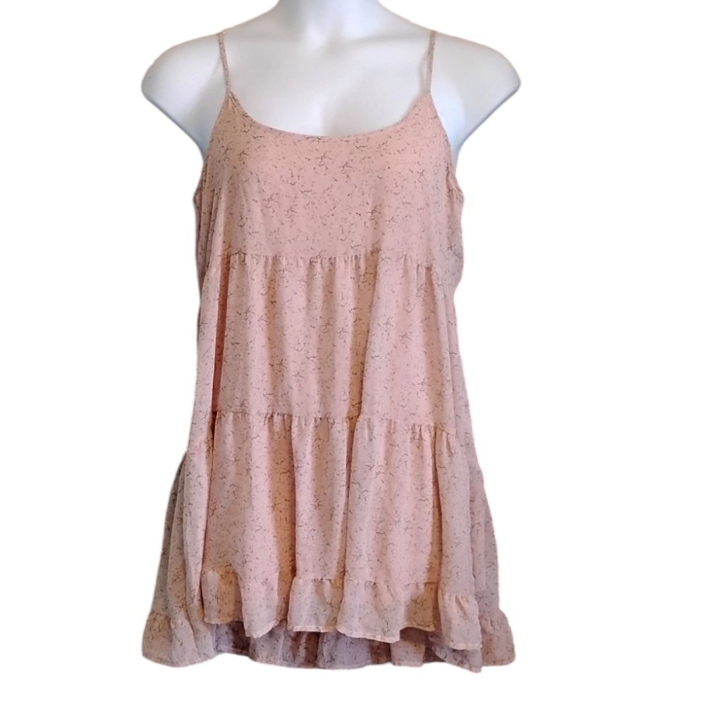 Pink Floral Spaghetti Strap Dress